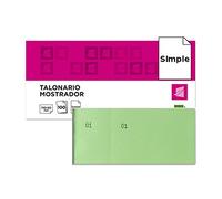 Liderpapel Talonario Mostrador 50X110 Mm Tl12 Verde Con Matriz