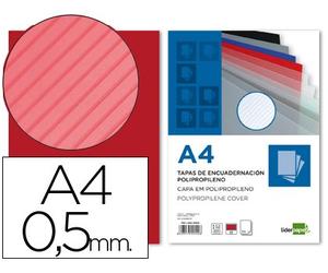 Liderpapel - Te19 Pack De 100 Tapas De Encuadernación, A4, 0.5 Mm