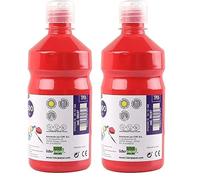 Liderpapel TEMPERA LIQUIDA ESCOLAR 500 ML ROJO (Paquete de 2)