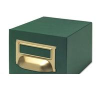 Liderpapel Fichero de fichas n.1 tela verde 500 fichas 65x95 mm