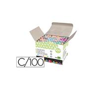 Tiza color antipolvo liderpapel caja de 100 unidades colores surtidos - TZ08