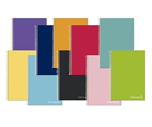 Liderpapel uaderno espiral a4 micro jolly tapa forrada 140h 75 gr cuadro 4mm 5 bandas4 taladros -unidad-