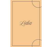 Lidia - Quaderno 6x9 a Righe | Copertina Arancione Soft | 100 Pagine: Notebook con nome per appunti di lavoro, studio e uso quotidiano