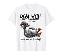 Lidiar con los desafíos Duck Roll Off Cita Divertida Camiseta