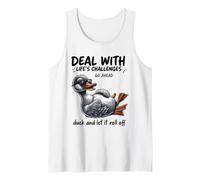 Lidiar con los desafíos Duck Roll Off Cita Divertida Camiseta sin Mangas