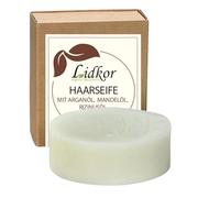 LIDKOR Bio Champu Solido con Aceite de Argán, Almendras y Ricino 80g