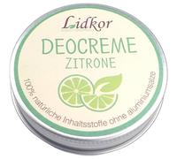 LIDKOR Desodorante Crema con Limón 50ml - Vegano sin Aluminio & Alcohol | Para Hombre y Mujer - Natural Neutralizador de Olores - Todo Tipo de Piel con Aceite de Coco