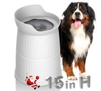LIDLOK - Cuenco de Agua para Perros de Acero Inoxidable antiderrames de 4.4 L, alimentador Lento de 1.1 galones y dispensador para Perros Grandes, Cuenco de Viaje transportado por vehículo