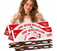 LIDOHEALCO Wish One - Juego de 2 ramitas mágicas de deseos con efecto sorpresa, varita mágica mística para fiestas, idea de regalo, decoración de Halloween y coleccionistas (blanco y marrón)