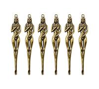 LIDSCURA 6 mini cucharas de rapé vintage, pala pequeña/cucharas doradas elegantes con espátula redonda pequeña, llavero de latón, cuchara de oreja retro de metal pequeño