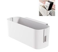 Lidzopas Organizador de cama colgante, cesta de almacenamiento colgante de polipropileno con 2 ganchos desmontables para el hogar, oficina, dormitorio, escuela, litera, color blanco
