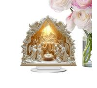 Lieawy Belen De Interior | Jesús Religioso 2D - Pequeño Nacimiento Decoraciones Navideñas,para Decoración del Hogar Familia Cristiana Interior Mesa Estante Repisa Chimenea Dormitorio Sala De Estar