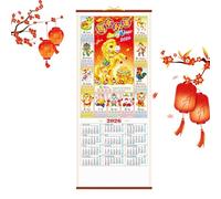 Lieawy Calendario De Pared,Planificador y Organizador de Papel,Calendario de Pared de Deshoje Tradicional Chino del Año del Caballo | Planificador Para Hogar Oficina Aula Estudiantes Familia Ano Nuevo