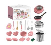 Lieawy Cocina de Juguete para Niños,Juego De Utensilios De Cocina para Niños | Utensilios Realistas Seguros para Niños Pequeños Juego Simbólico Interactivo Motricidad Fina para Hogar Niños Niñas Sala