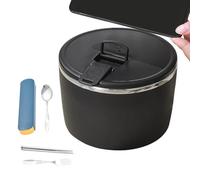 Lieawy Cuenco Instantáneo para Fideos | 1350ml Tazón de Acero Inoxidable con Tapa y Asa,Olla para fideos,para Viajes, Senderismo, Camping, Universidad, Dormitorio, Oficina