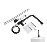 Lieawy Grifo monomando de cocina - Acero inoxidable monomando ducha extraíble | Grifo de fregadero de cocina extensible - para el hogar, baño, comercial, lavandería, restaurante, comedor, exterior