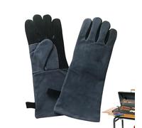 Lieawy Guantes para Parrilla y Barbacoa - Un Par de Cuero Sintético Lavable | Guantes Resistentes Al Calor para Cocina BBQ,Uso En Microondas Cocina Horno Horneado Patio Playa Padres Chefs