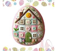 Lieawy Kit de huevos de fieltro, kits de fieltro para principiantes,Proyectos de arte del kit de de huevo de Pascua | Juego de manualidades de Chick House, decoraciones de Pascua para adultos