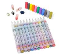 Lieawy Marcadores de esmalte de uñas - Herramientas de secado rápido para uñas | Rotuladores de pintura de garabatos de manicura | para decoración de manicura, trazado de dibujo y traz