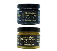 LIEBANARTESANA - Mermeladas Artesanas Pack 2x280g | Naranja al Orujo + Frutos del Bosque | Natural y Tradicional de Cantabria
