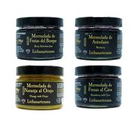 LIEBANARTESANA - Pack Mermeladas Artesanas Pack 4x280g | Arándanos de Cantabria + Fresa al Cava + Frutos del Bosque + Naranja al Orujo | Natural y Tradicional de Cantabria