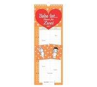 Liebe ist... Planer für Zwei 2027: Partnerkalender 15x42 cm mit 2 Spalten, süßen Illustrationen & Schulferien (DE/CH/AT) - ideal für Paare & gemeinsame Alltagsplanung
