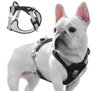 LiebeDD Arnes Perro Mediano e Pequeño - Arnés Antitirones Perros en Forma de Y Ajustable Easy Walk Pechera para Perro, Cómodo & Transpirable, Dog Harness, Peitoral para Cão, Negro, M