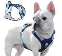 LiebeDD Arnes Perro Mediano e Pequeño - Arnés Antitirones Perros en Forma de Y Ajustable Easy Walk Pechera para Perro, Cómodo & Transpirable, Dog Harness, Peitoral para Cão, Azul Oscuro, M