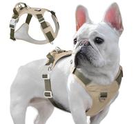 LiebeDD Arnes Perro Pequeño e Cachorro - Arnés Antitirones Perros en Forma de Y Ajustable Easy Walk Pechera para Perro, Cómodo & Transpirable, Dog Harness, Peitoral para Cão, Caqui, S