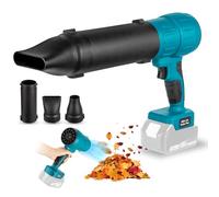 Lieberwell Soplador de Hojas Batería para Makita de 18V, 140000 RPM/min Soplador Eléctrico Portátil con Boquilla y Tubo Extensor, Ventilador Industrial Jet Dry Turbo de 800W de Potencia (Sin Batería)