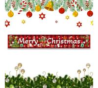 Liebesblume 118 x 20 pulgadas decoración navideña Merry Christmas Banner colgante para interior y exterior, pancarta de Navidad para exteriores, decoración festiva de Navidad