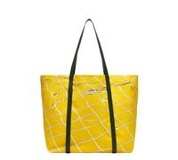 LIEBESKIND Berlin Aurora - Bolso grande de lona para mujer con bolsillo con cremallera y correa de hombro de piel - Bolsa de la compra para mujer - Se adapta a portátiles de hasta 16 pulgadas - Light