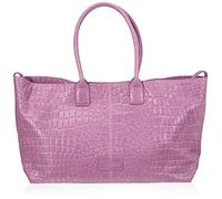 Liebeskind Berlin Bolso de mano Croco Chelsea, grande (largo x ancho x alto, 63,4 cm x 17,5 cm x 41,9 cm), color lavanda