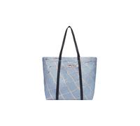 LIEBESKIND Berlin Aurora - Bolso grande de lona para mujer con bolsillo con cremallera y correa de hombro de piel - Bolsa de la compra para mujer - Se adapta a portátiles de hasta 16 pulgadas - Light