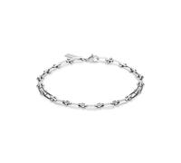 LIEBESKIND Berlin Bracelet - Elegante pulsera de acero inoxidable pulido - Plata - Cadena de eslabones ajustable hasta 21 cm - resistente al agua & hipoalergénica