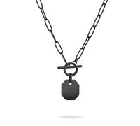 LIEBESKIND Berlin - Collar de acero inoxidable con cierre en T (45 cm), 45 cm, Acero inoxidable, No es una piedra preciosa