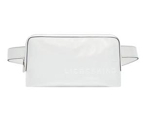 LIEBESKIND BERLIN Cuero bolso bandolera bolso de la correa Elvira Paper Touch Crinkle Belt Bag Arctic crema