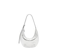 LIEBESKIND BERLIN Cuero bolso de hombro bolso bandolera Hobo Metallic Silver plateado