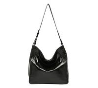 LIEBESKIND BERLIN Cuero bolso de hombro Chudy Paper Touch Crinkle Hobo Bag Black negro