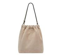 LIEBESKIND BERLIN Cuero bolso de hombro Ruffle Cloud Suede Hobo Bag Sandcastle beige