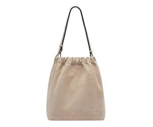 LIEBESKIND BERLIN Cuero bolso de hombro Ruffle Cloud Suede Hobo Bag Sandcastle beige