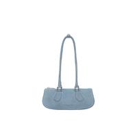 LIEBESKIND BERLIN Cuero bolso de hombro Satchel Bag Blue Denim Suede azul claro