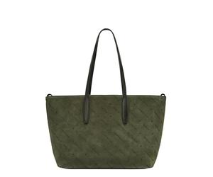LIEBESKIND BERLIN Cuero shopper bolsa Monogram Shopper Green verde oscuro