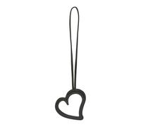LIEBESKIND BERLIN Cuero accesorios de la bolsa Heart Mirror Mirror Pendant Deep Soil marrón oscuro