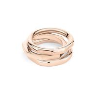 LIEBESKIND Berlin - Juego de anillos para mujer, tres anillos en uno de acero inoxidable, con diferentes posibilidades de uso, fresco, moderno y adecuado para el día a día, Gr.58, Acero inoxidable