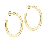 Liebeskind Berlin LJ-0366-E-32 - Pendientes de aro para mujer (acero inoxidable), 4 cm, Dorado, Ninguno