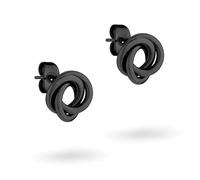 Liebeskind Berlin LJ-1556-E-12 - Pendientes IP negros, 1,2 cm, Acero inoxidable, Sin piedra preciosa