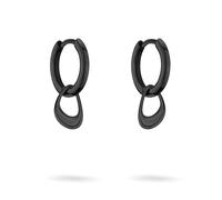 Liebeskind Berlin LJ-1565-E-20 - Pendientes IP negros, 1,8 cm, Acero inoxidable, Sin piedra preciosa