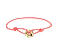 Liebeskind Berlin LJ-1646-B-21 - Pulsera de tela con colgante de acero inoxidable en oro IP, 21 cm, Acero inoxidable, No es una piedra preciosa