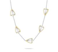 LIEBESKIND Berlin Necklace - Collar de acero inoxidable - Bicolor plata/IP Gold - Cadena de ancla ajustable hasta 50 cm - resistente al agua y agradable para la piel